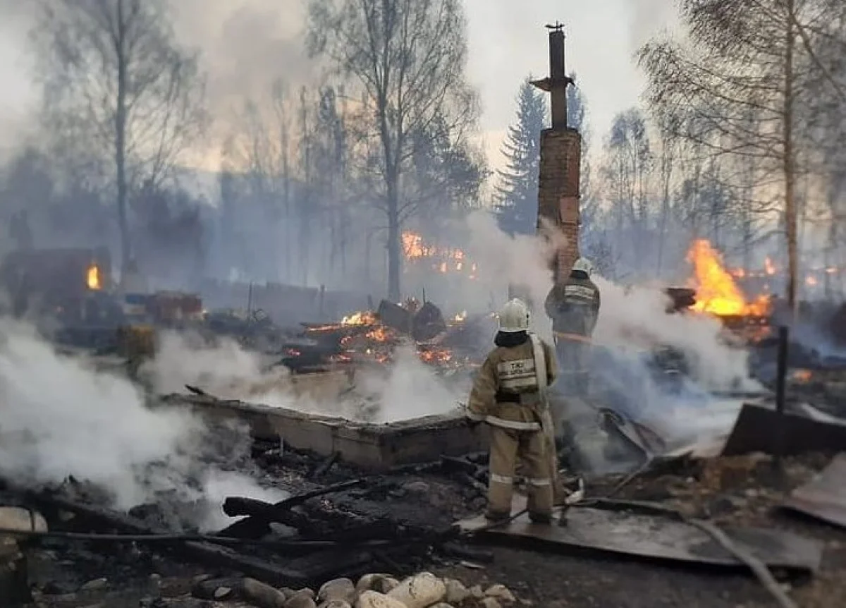 Лесной пожар в Восточном Казахстане - видео очевидцев