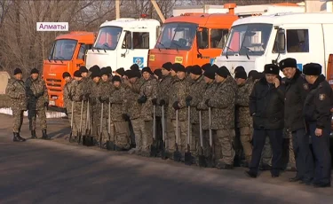 Противопаводковые учения провели службы ЧС и Нацгвардия в Алматы