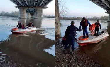 Ертіс өзенінде 4 адам мінген қайық аударылып кетті