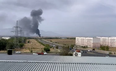 Склад горел в Алматинской области 