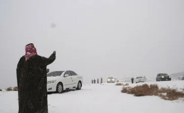 Новогоднее чудо: в Саудовской Аравии выпал снег