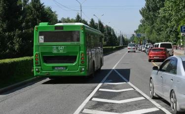 На одной из центральных улиц Алматы разрешат проезд по автобусной полосе