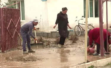 Жамбыл облысында таудан аққан су Жасөркен ауылына жайылды